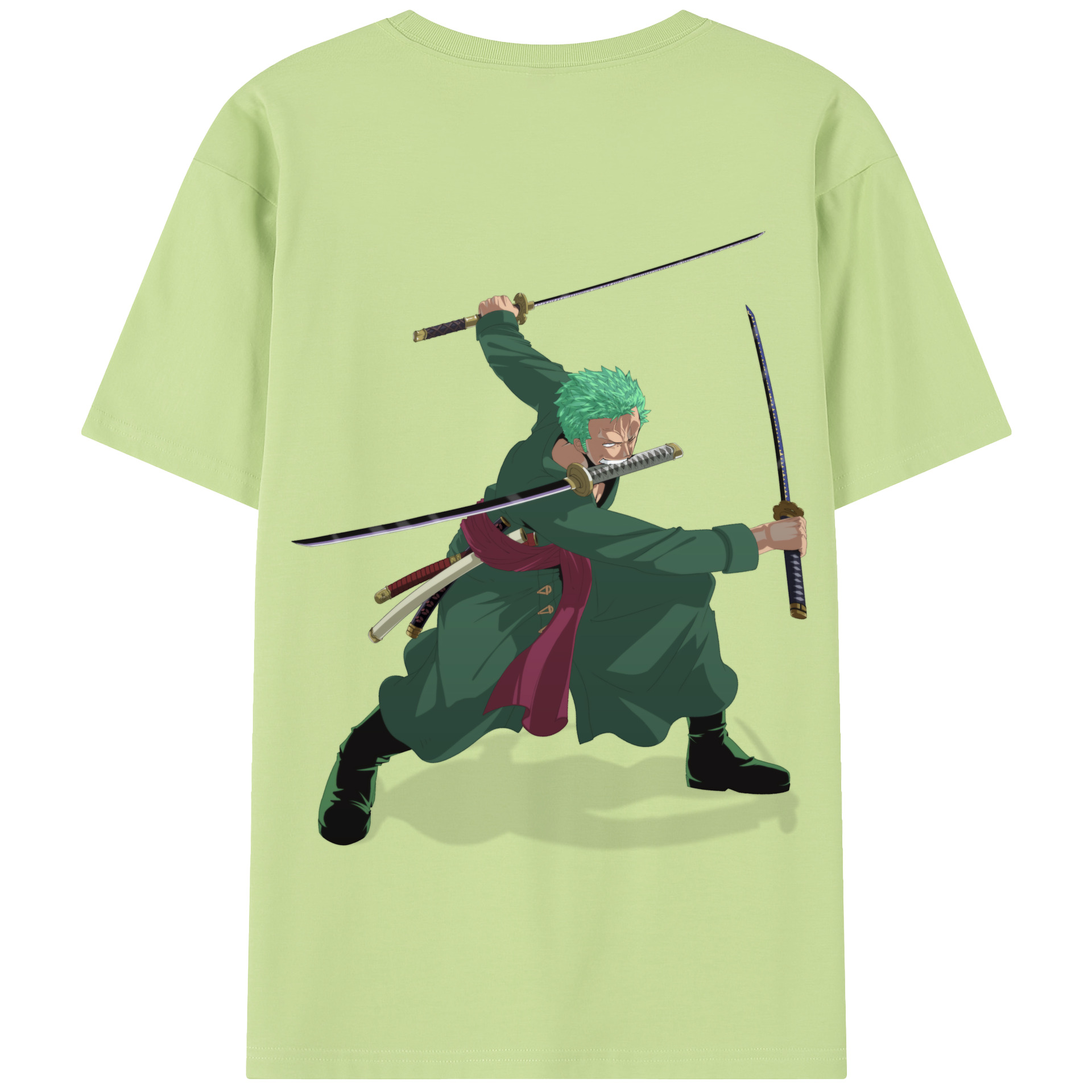 ワンピース ロロノア・ゾロ ONE PIECE Roronoa Zoro 綿100％半袖Tシャツ（背面プリント）